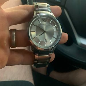 Armani Watch solid stainless Steele like new!
